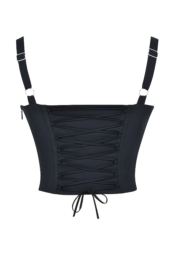 Svart bustier korsett