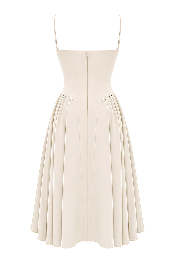 Twill korsett midiklänning