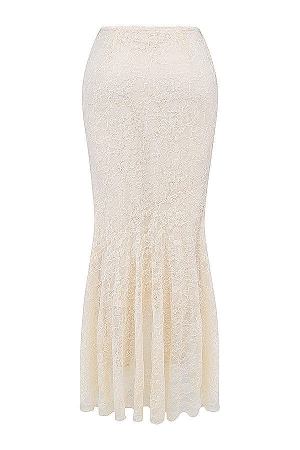 Elegant set med korsett och kjol i textur