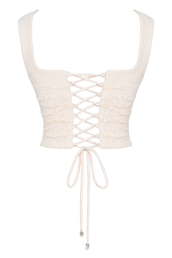 Elegant set med korsett och kjol i textur