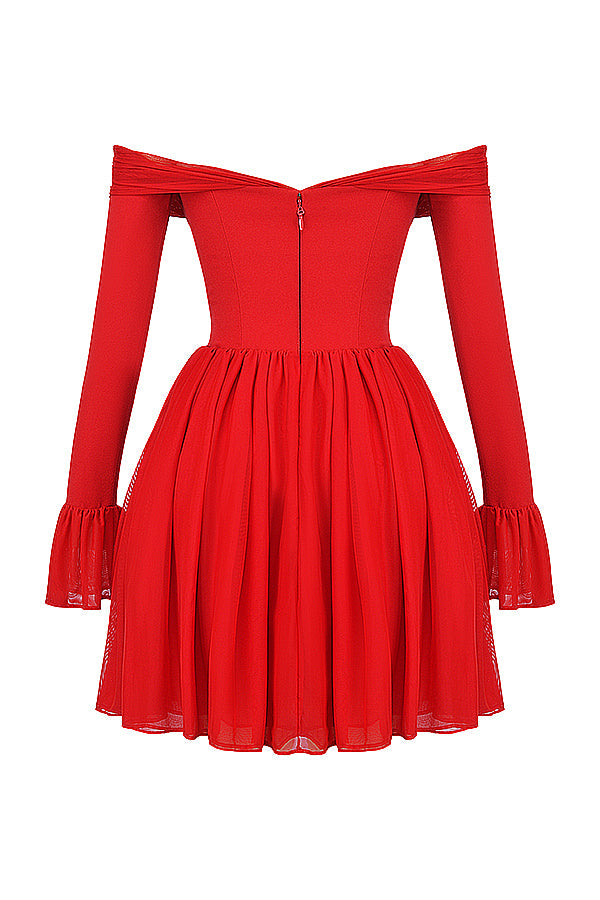 Off shoulder klänning