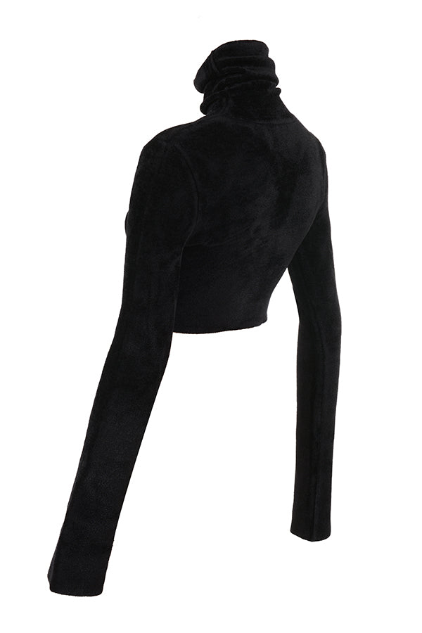 Chenille crop top med maxikjol