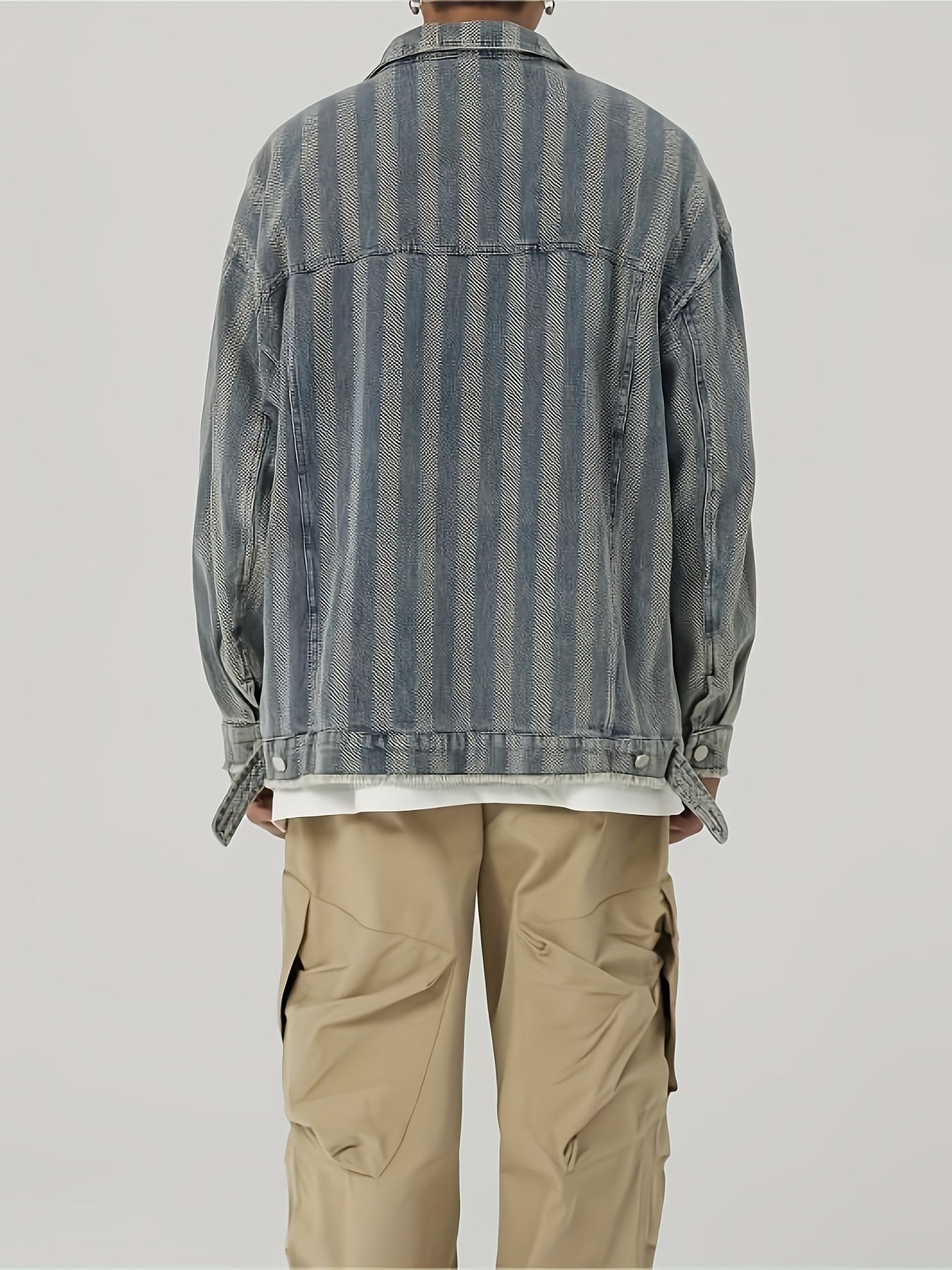 Jeans retrojacka i grå tt