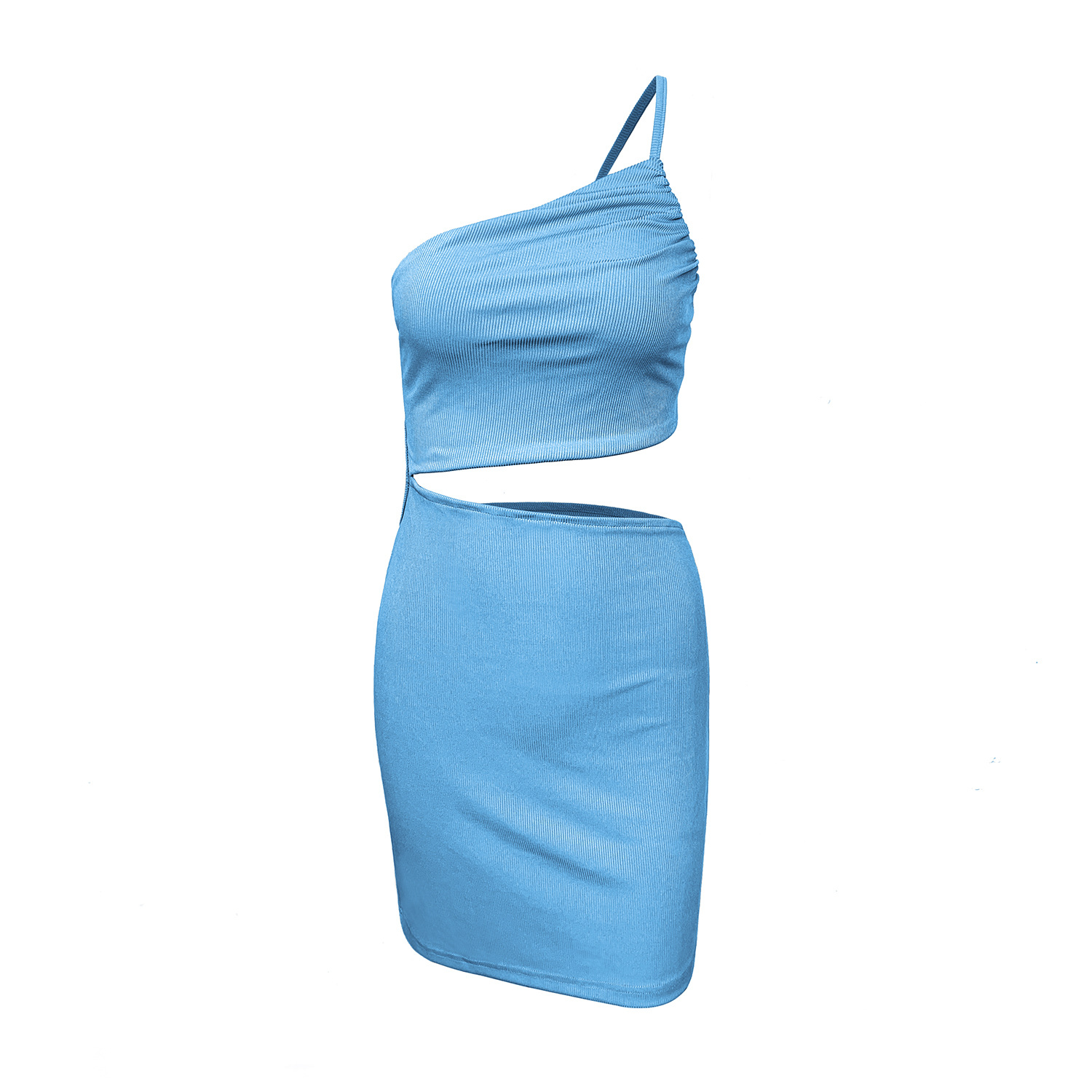 Bodycon mockaklänning med en axel