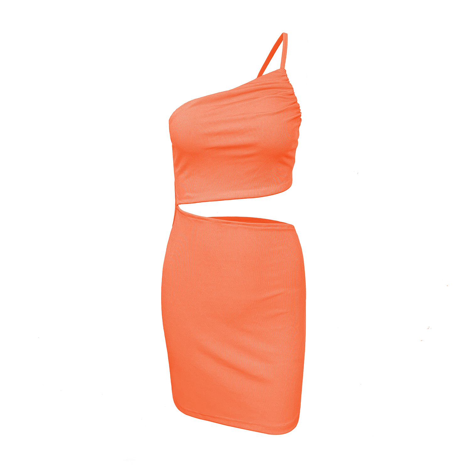 Bodycon mockaklänning med en axel
