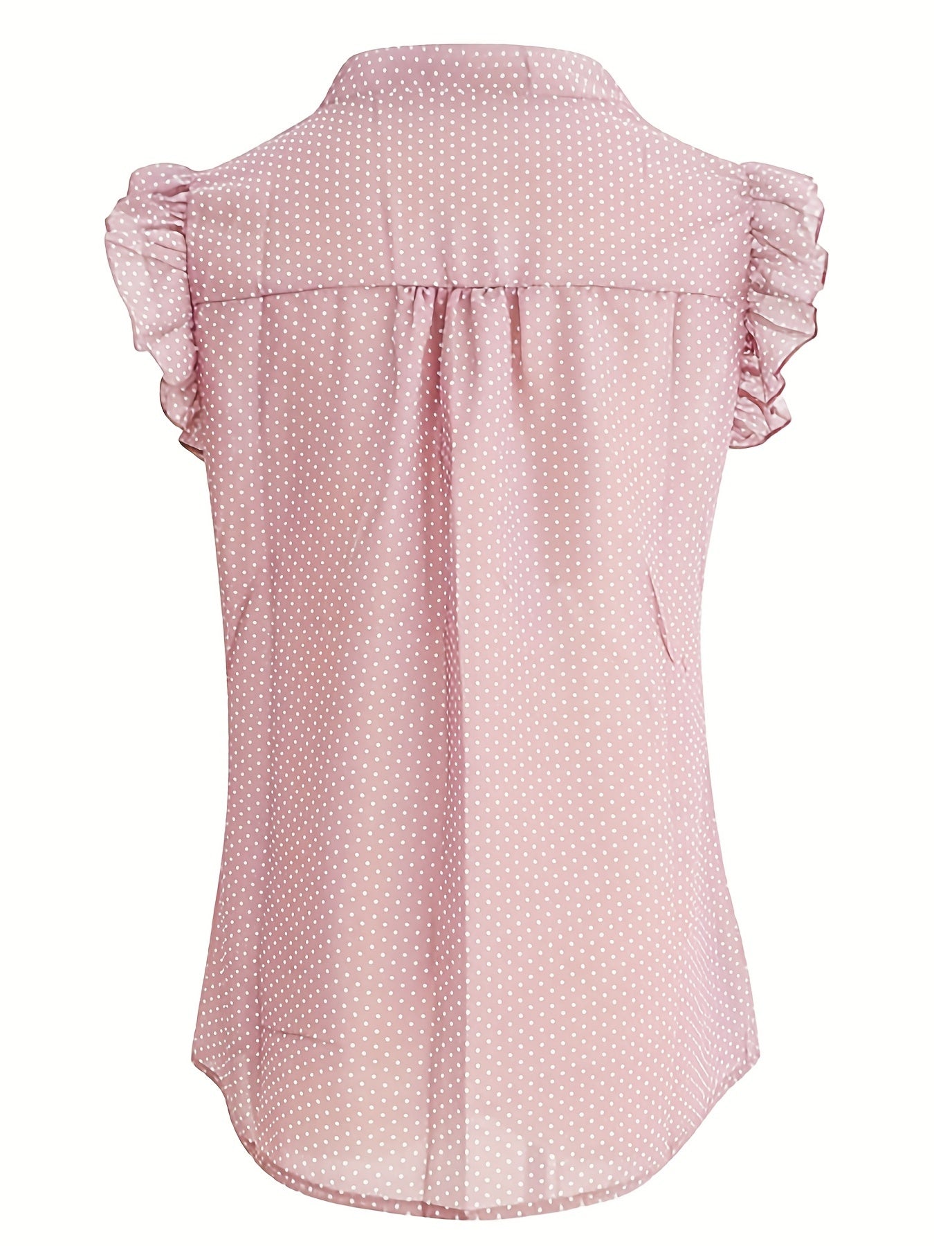 Blus med rosett med prickar