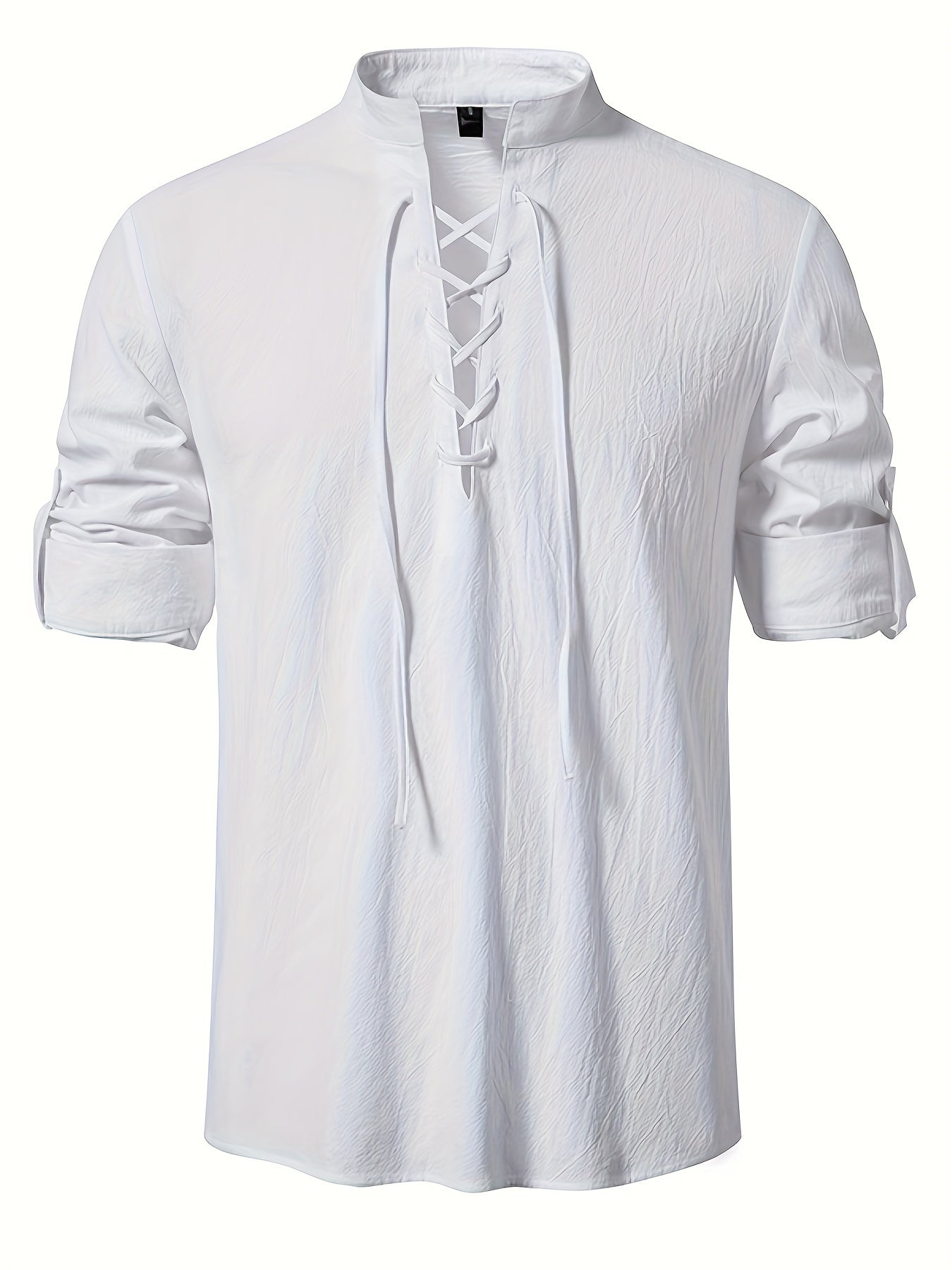 Casual Henley T-shirt med lå nga ärmar