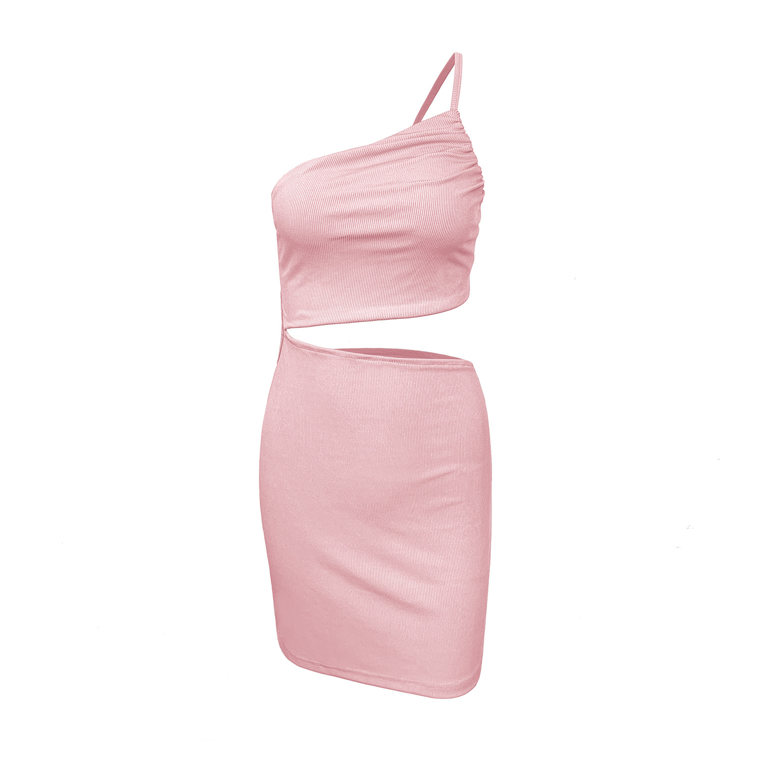 Bodycon mockaklänning med en axel
