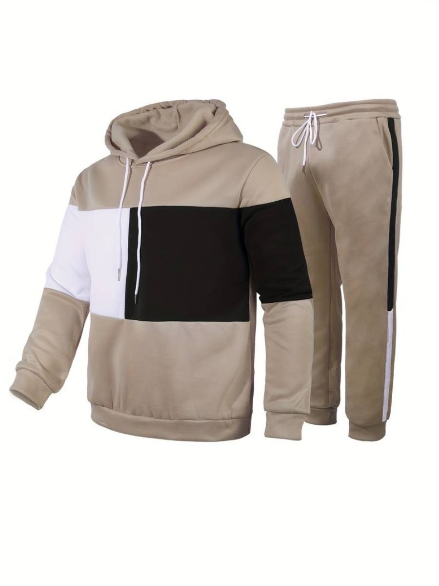 joggingbyxor med luvtröja och dragsko