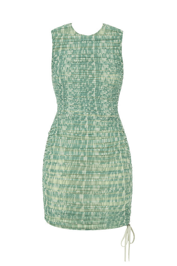 Ivy mesh miniklänning med volanger