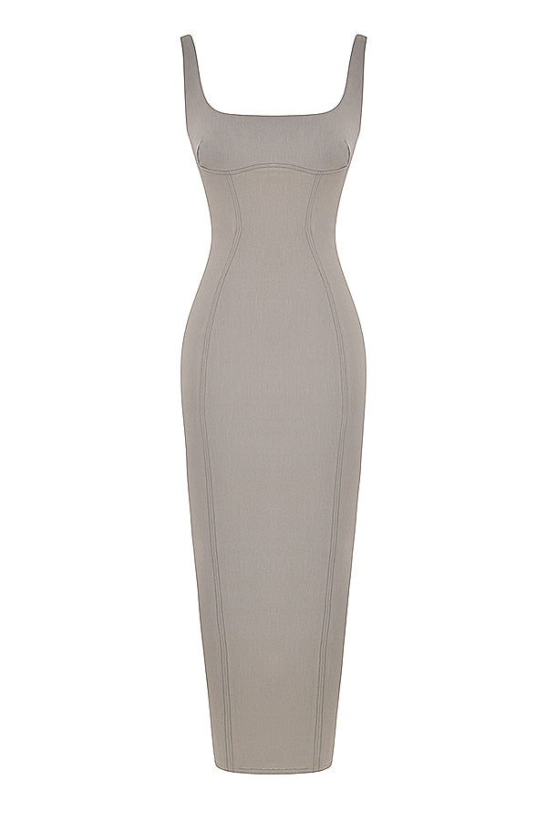 Rök bodycon maxiklänning