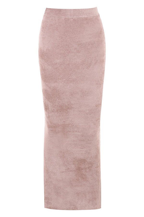 Chenille crop top med maxikjol
