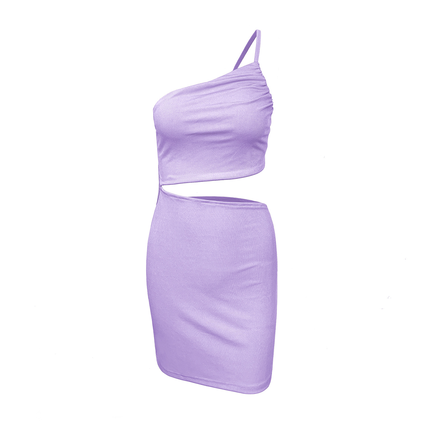 Bodycon mockaklänning med en axel