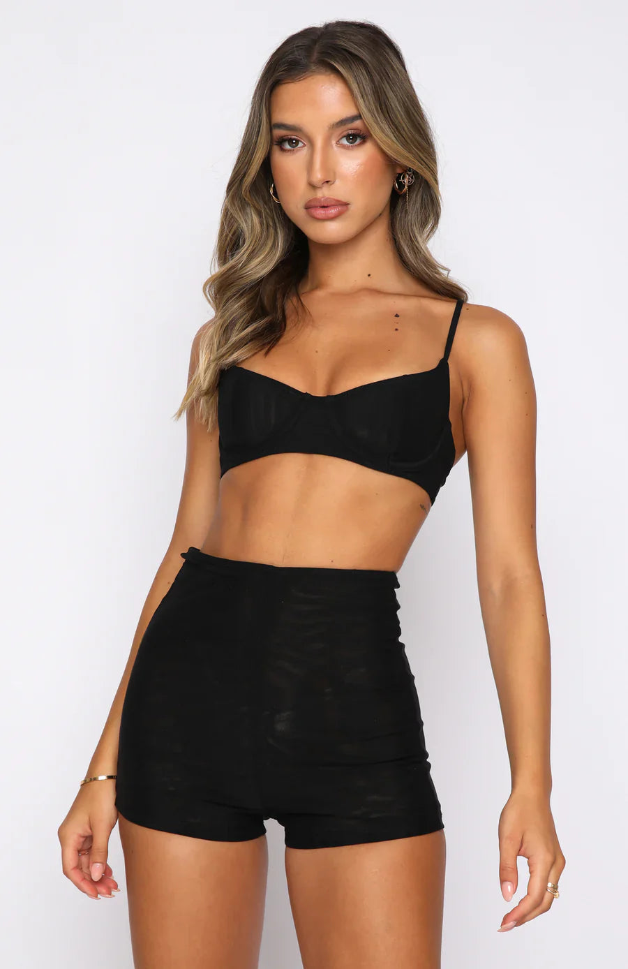 Bralette Crop Top med tunn rem