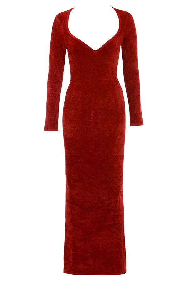 Scarlet Chenille Sweetheart Klänning
