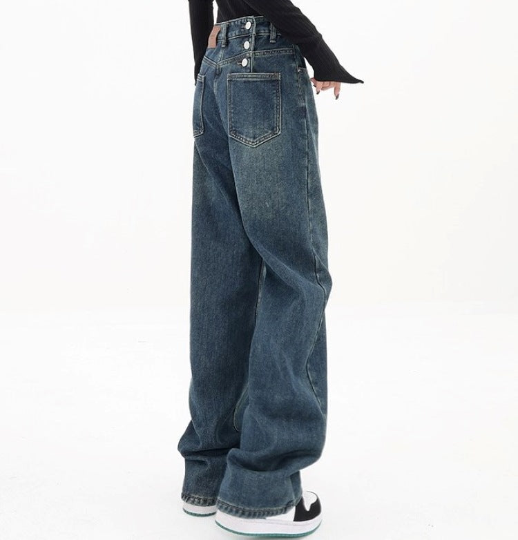 Raka lösa casual jeans