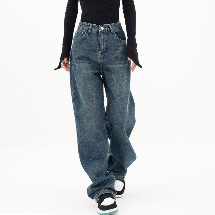 Raka lösa casual jeans