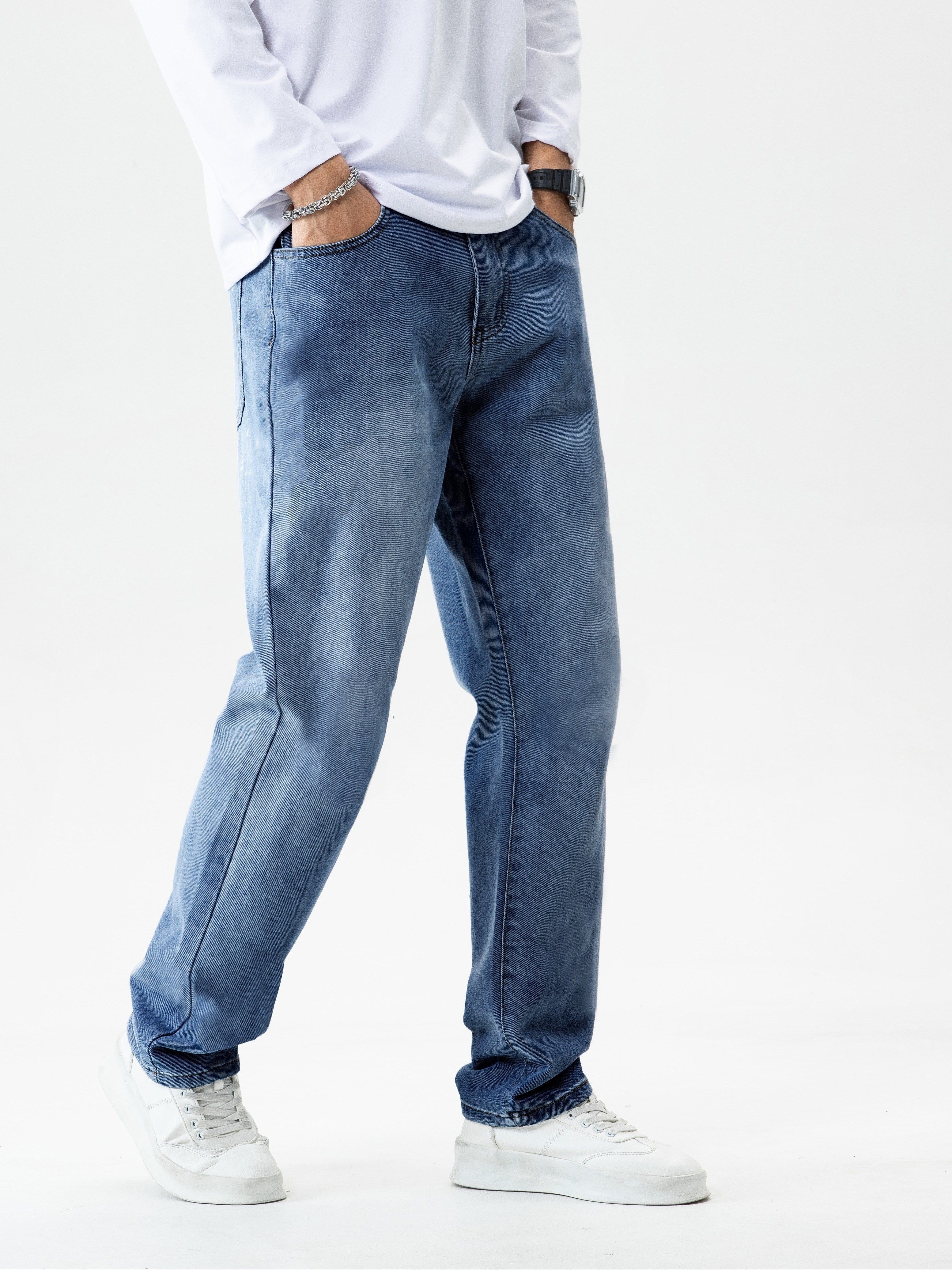 Jeans med raka ben för män