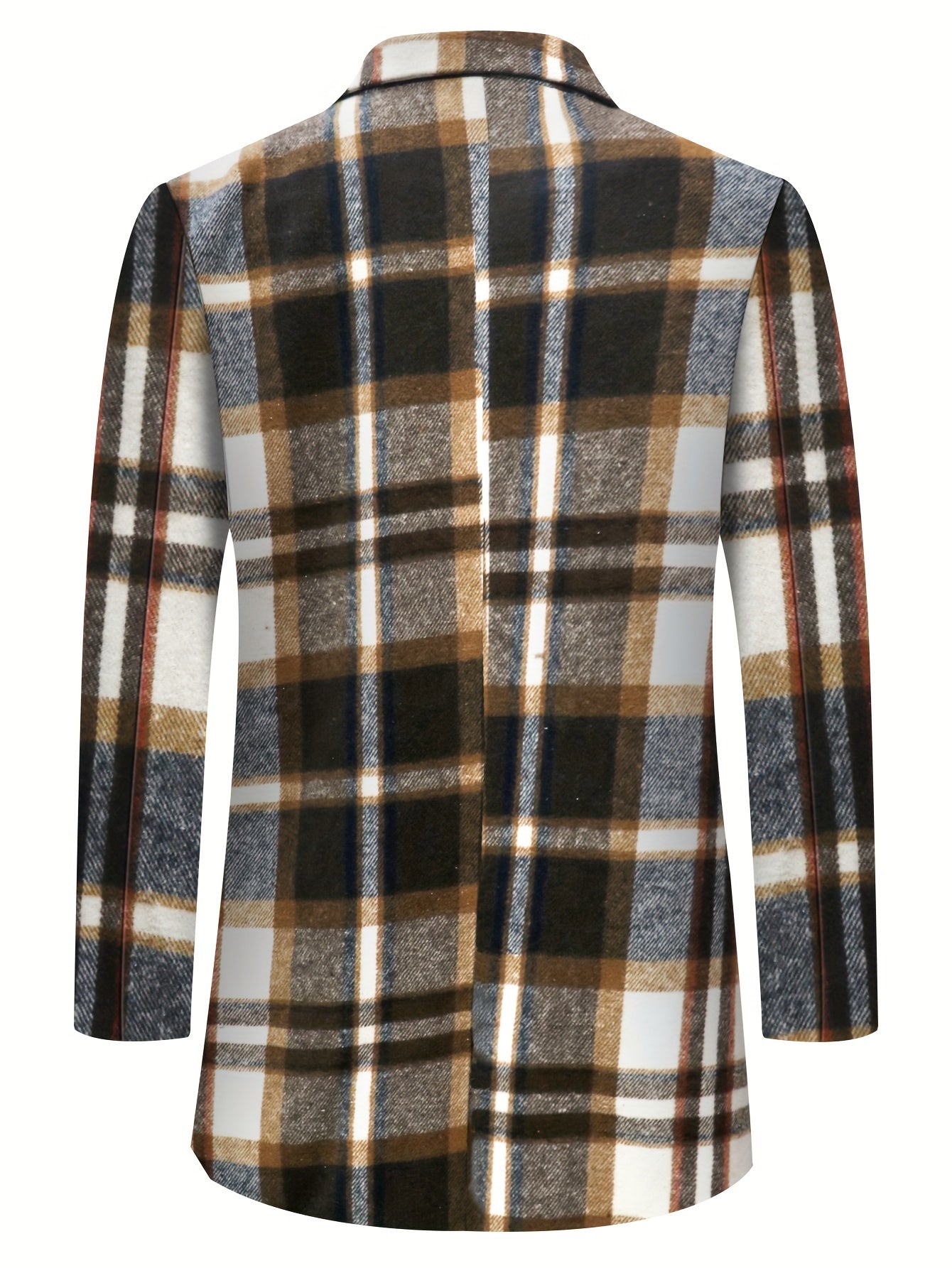 Retrorutig trenchcoat för män