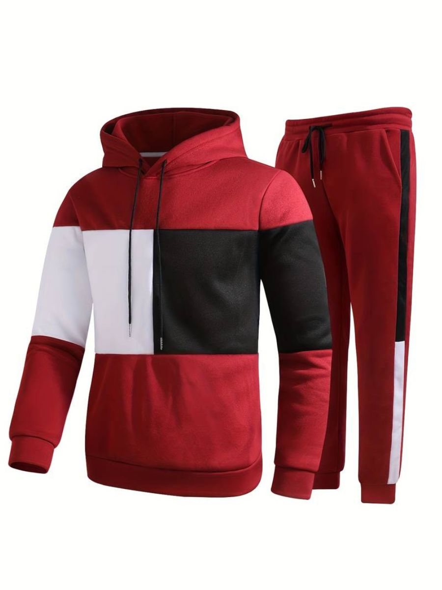 joggingbyxor med luvtröja och dragsko