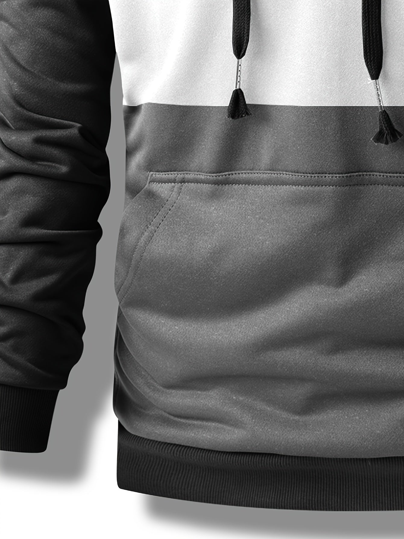 Randig hoodie för män