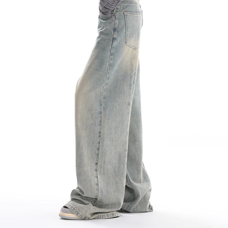 Retrotvättade lösa jeans