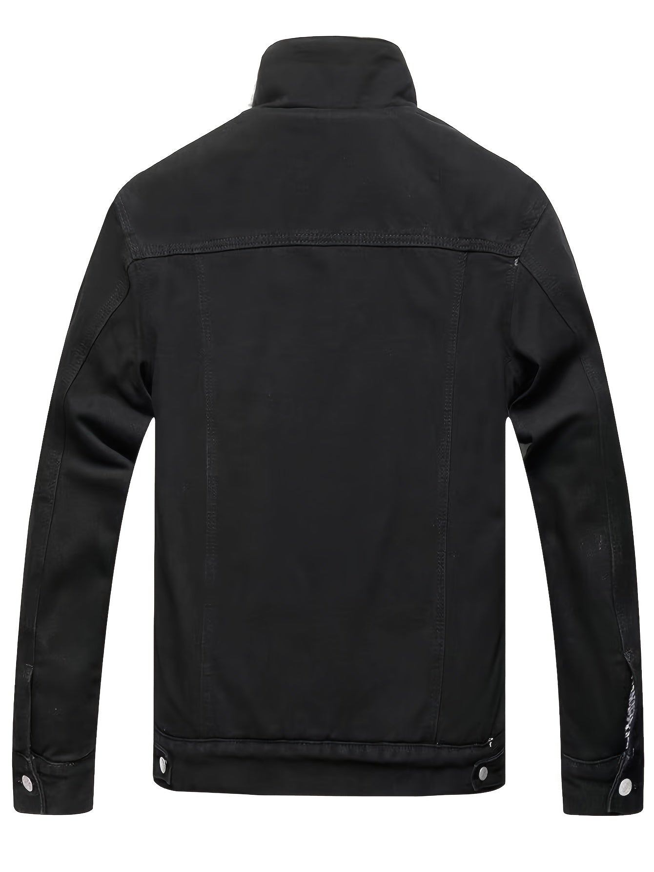 Svart jeansjacka i fleece