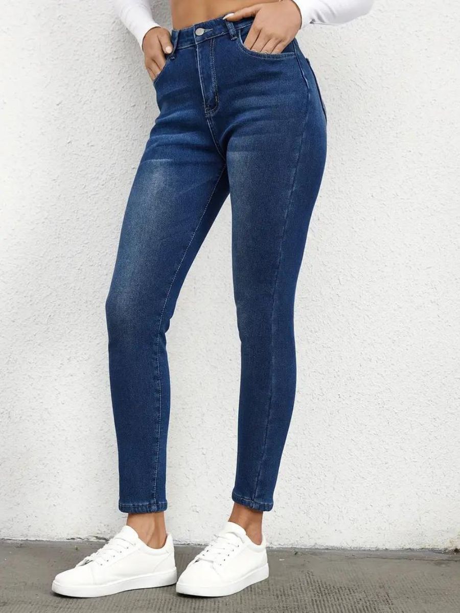 Skinny jeans med fleece-inlägg