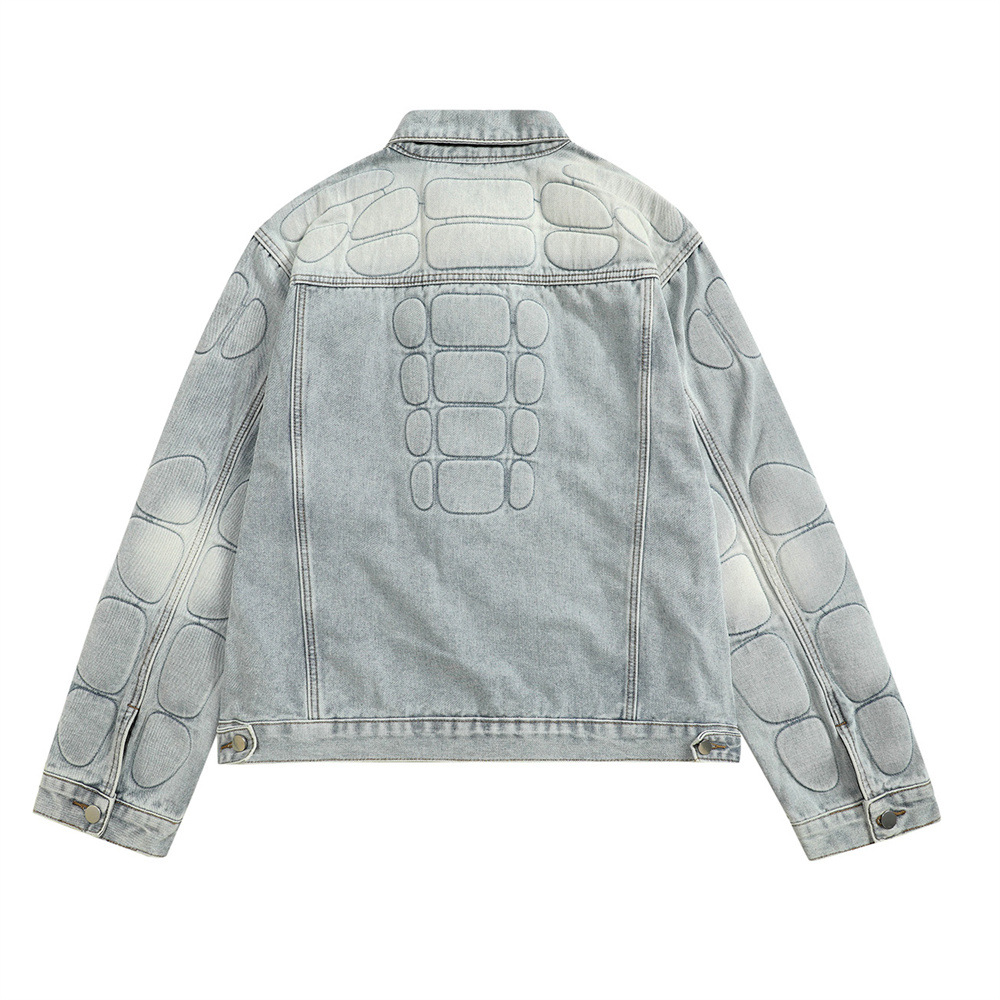 Skeleton jeansjacka för män