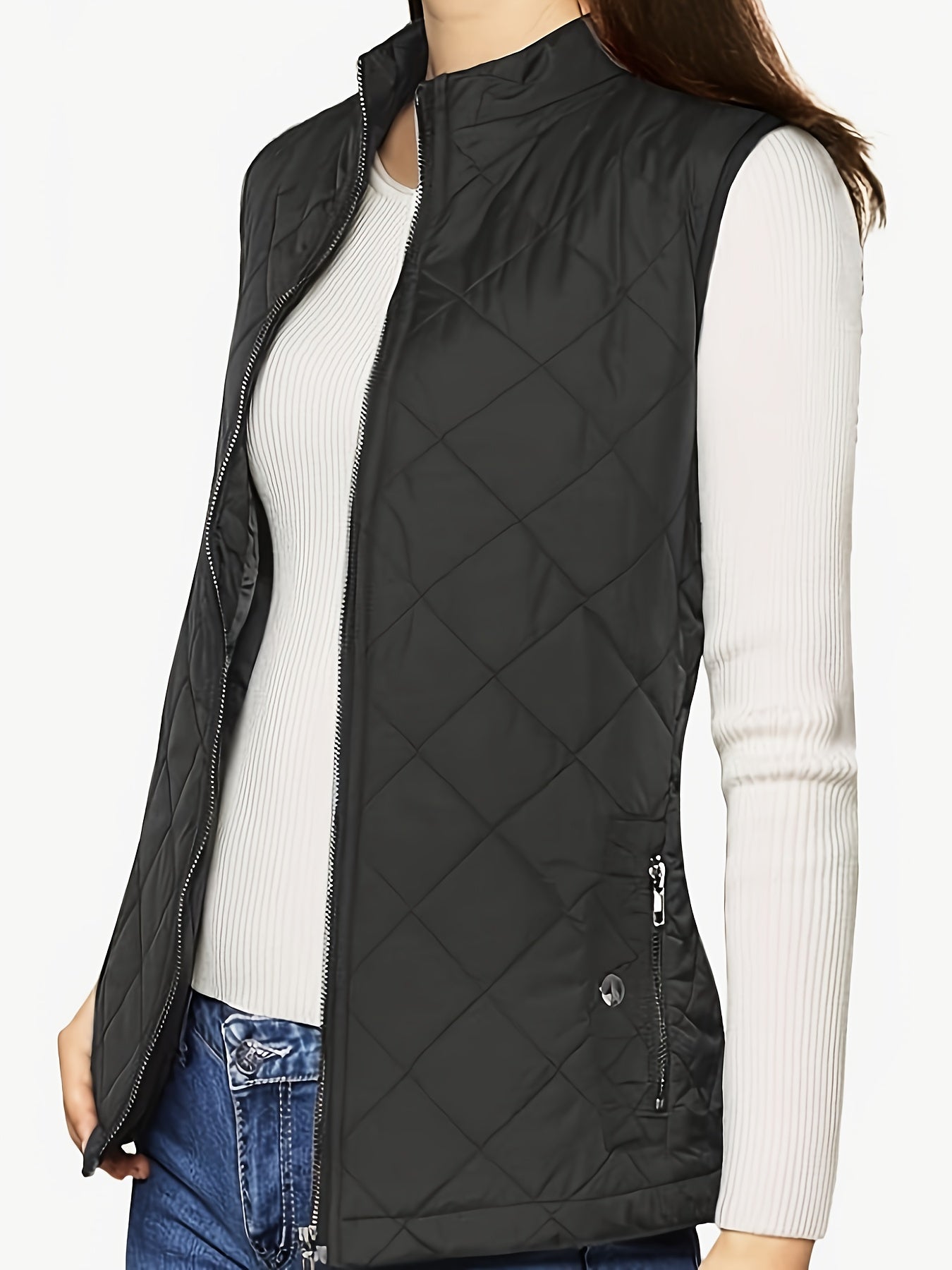 Ärmlös cardigan med argylemönster