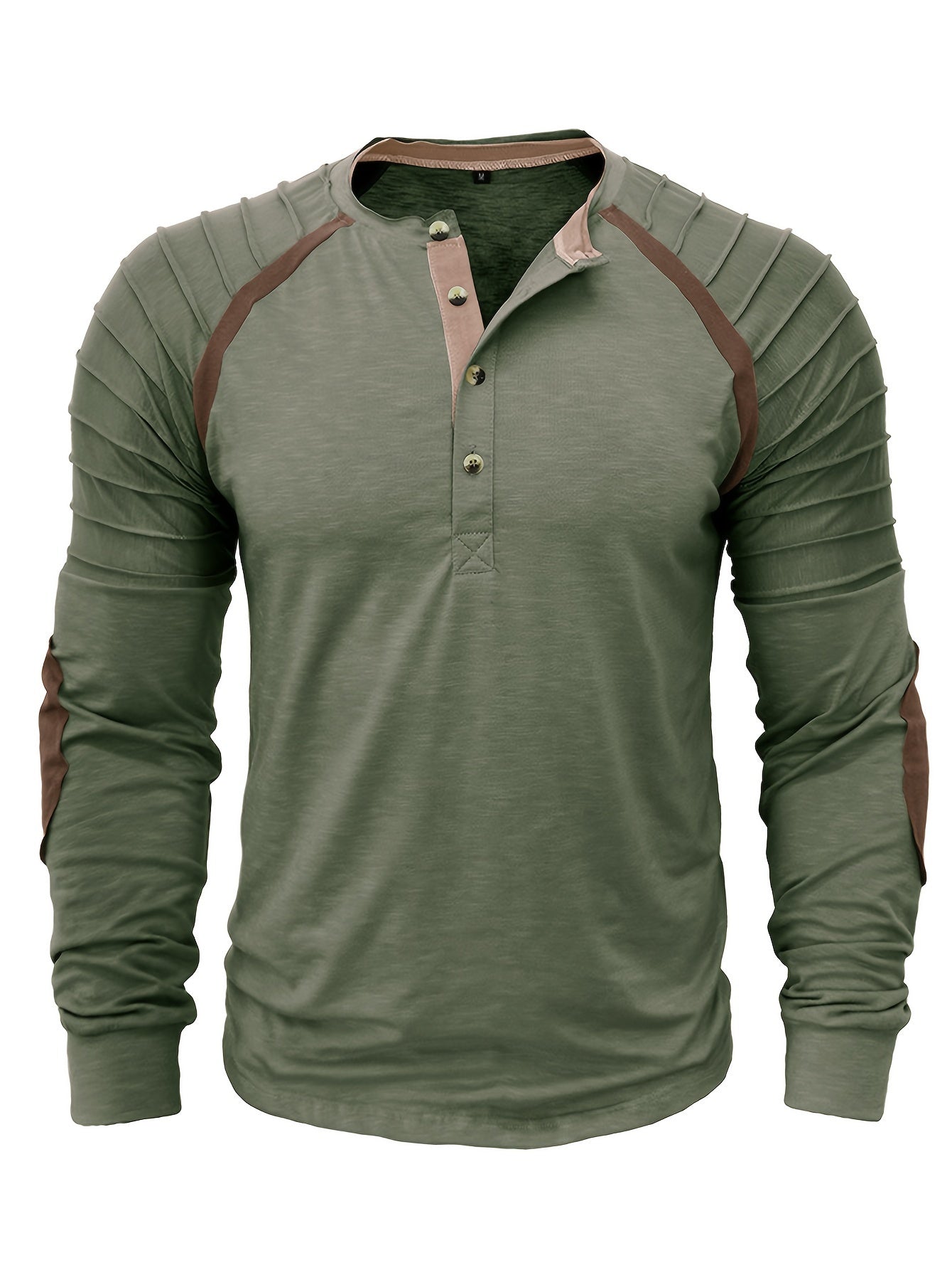 Vintage lå ngärmad henley skjorta