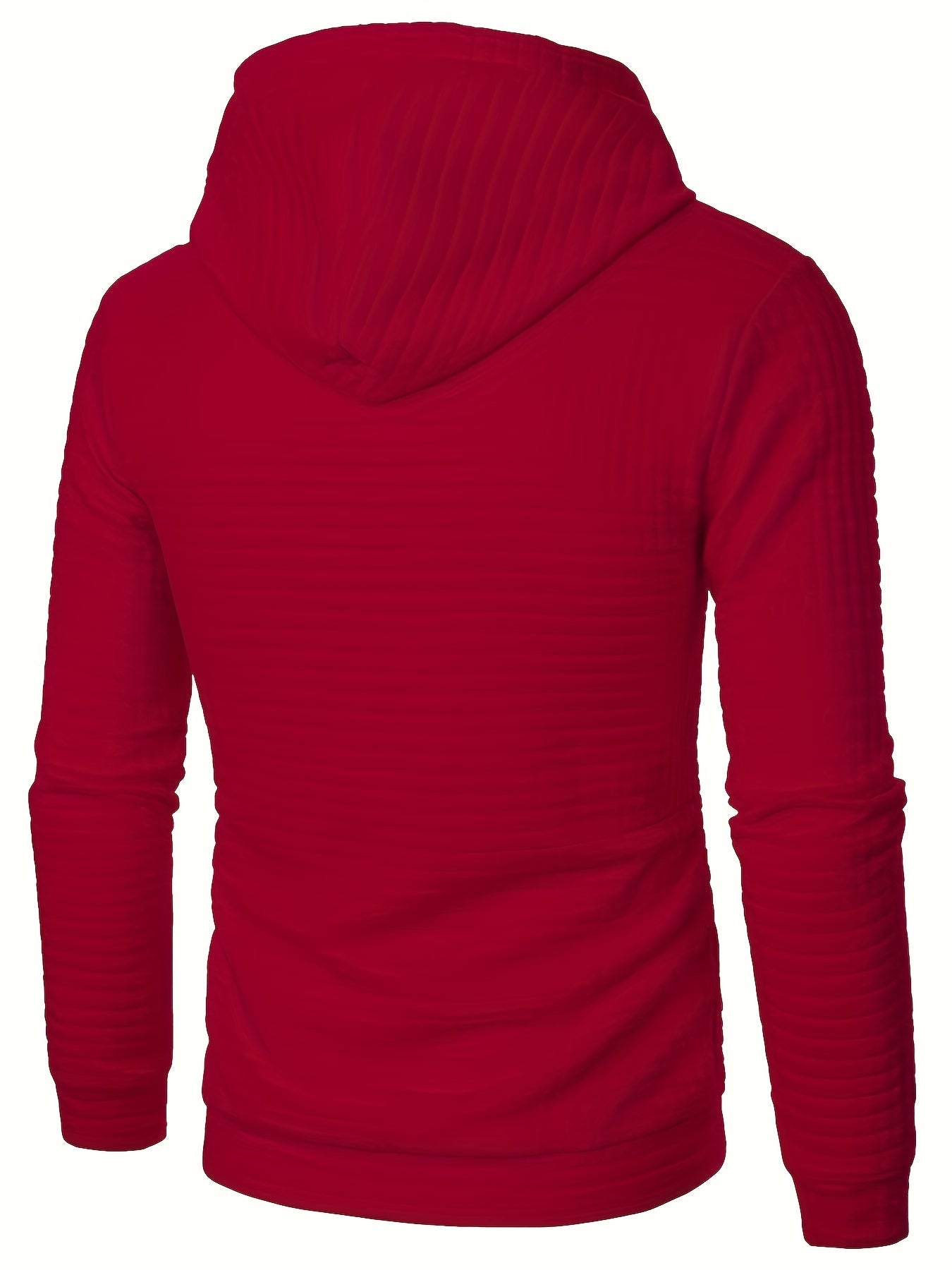 Bekväm lå ngärmad hoodie med vå ffelmönster