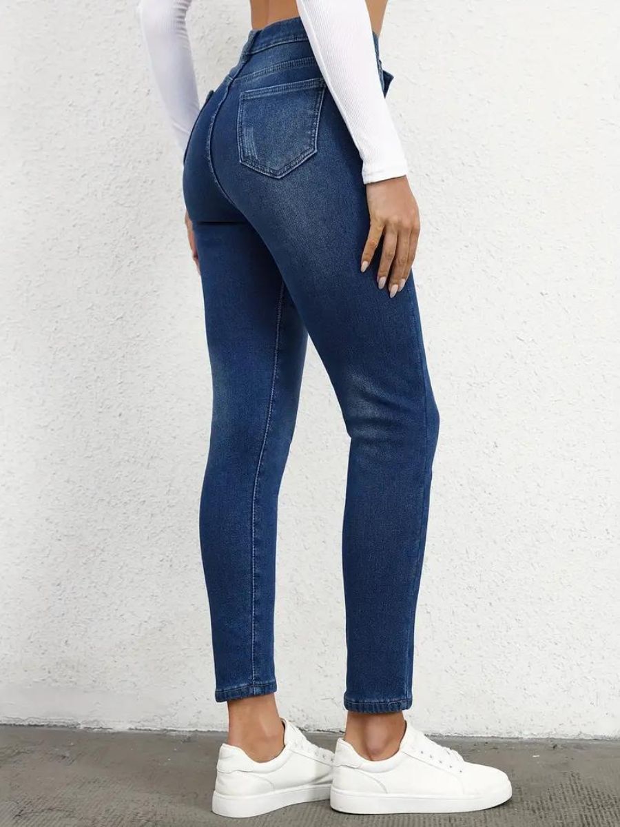Skinny jeans med fleece-inlägg