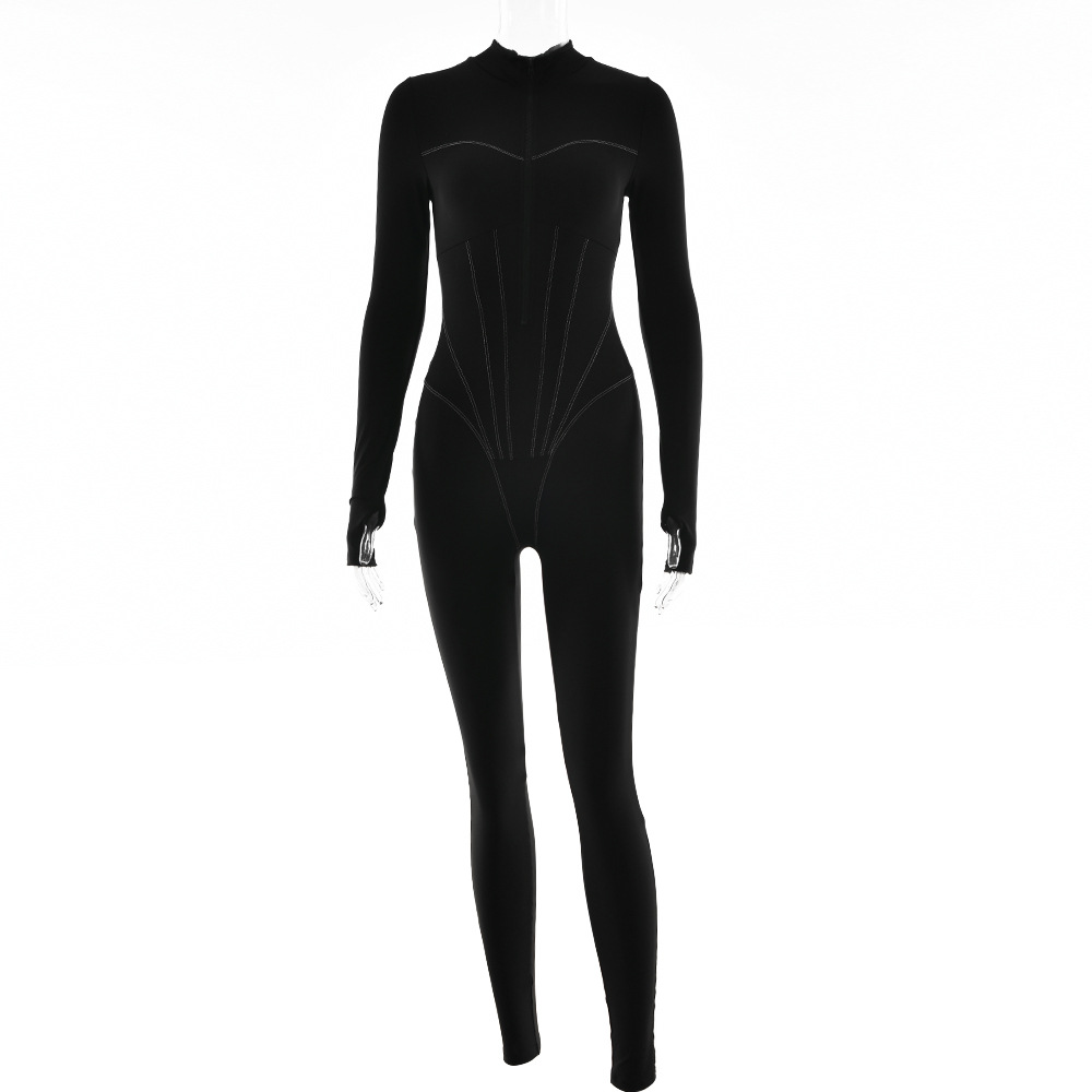 Tight jumpsuit med dragkedja