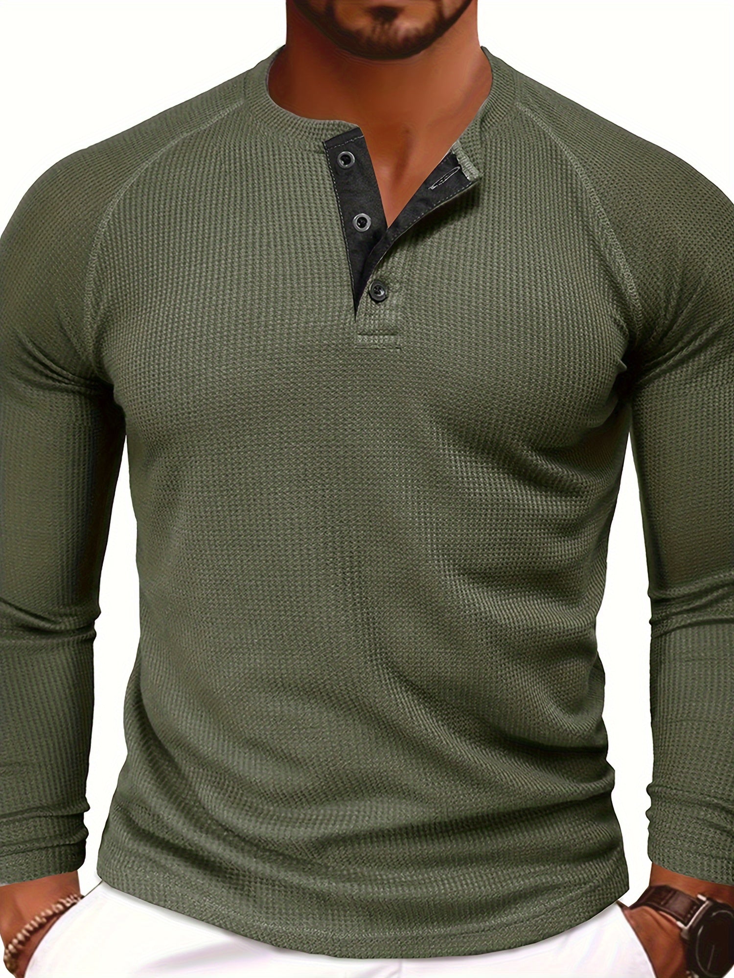 Lå ngärmad Henley skjorta