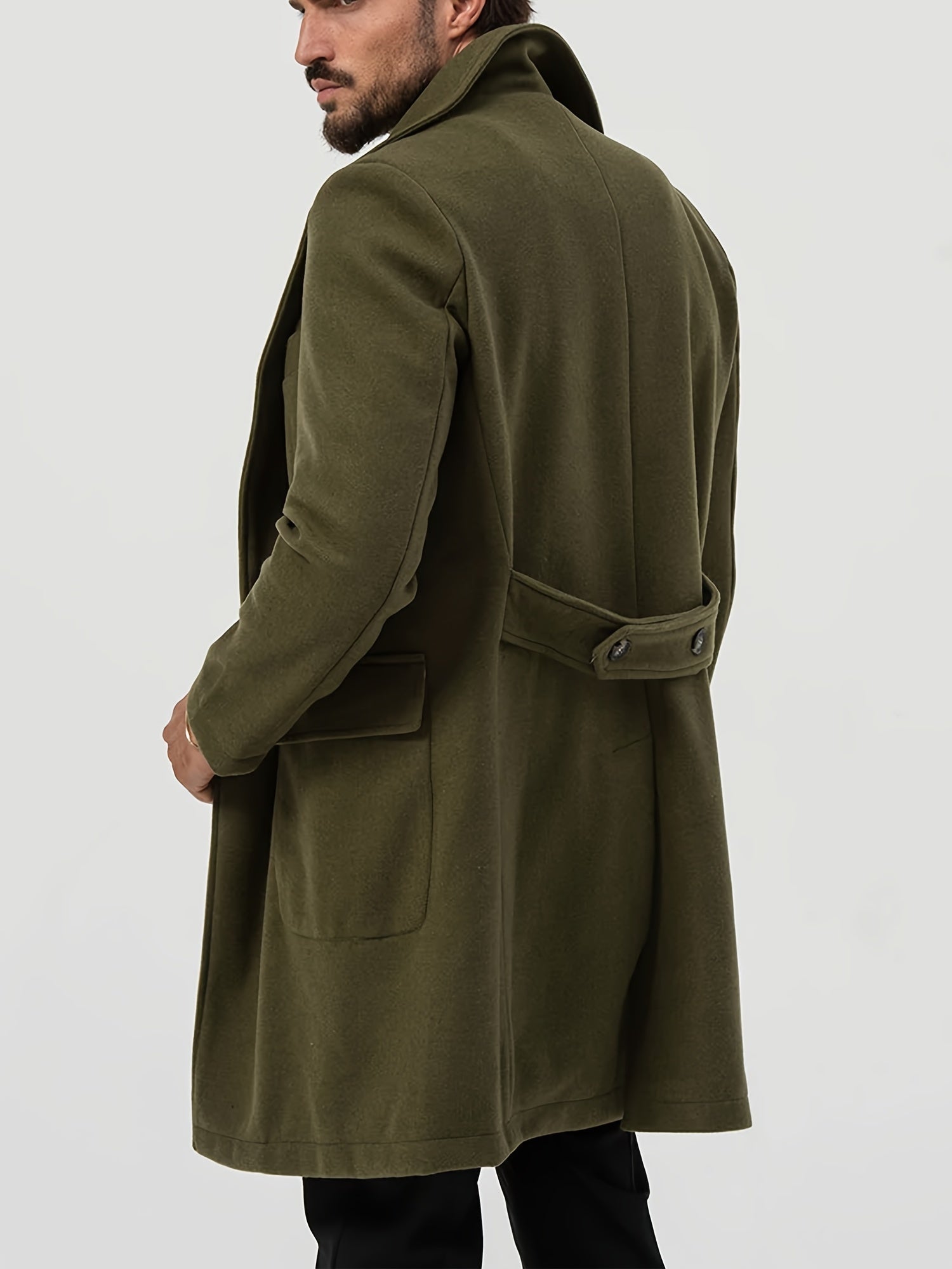 Grön trenchcoat för män