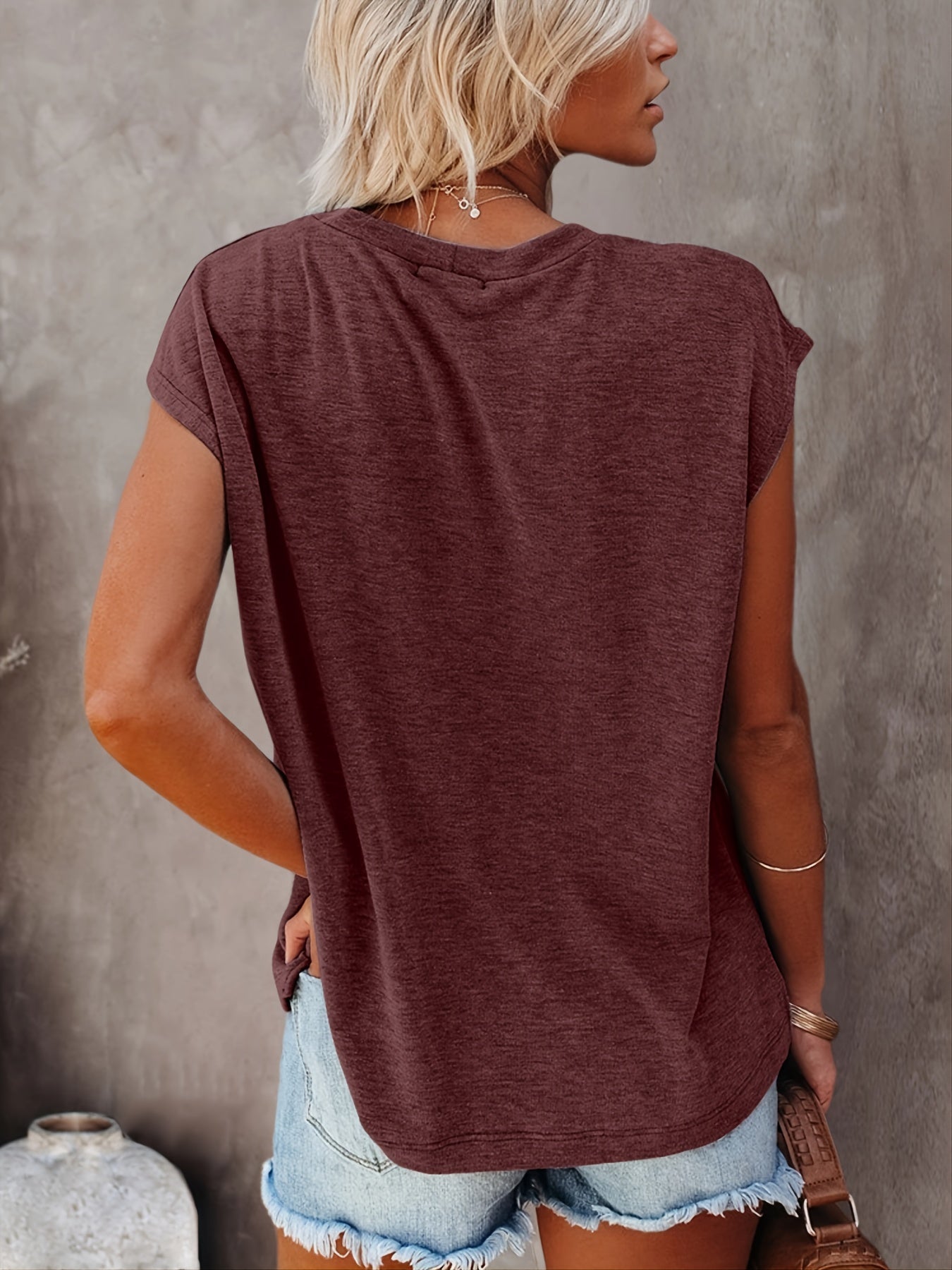 Casual avslappnade kortärmade t-shirts för kvinnor