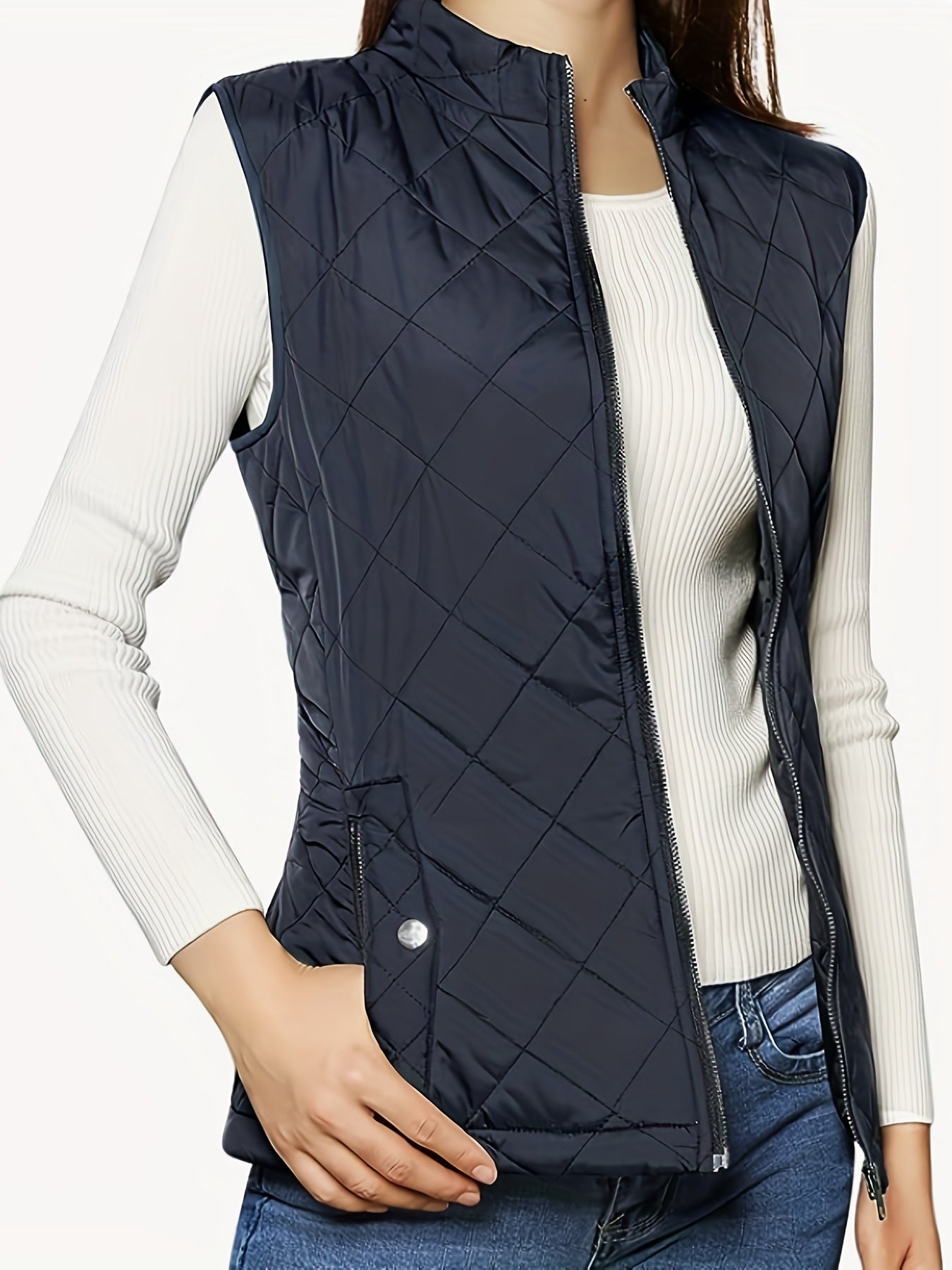 Ärmlös cardigan med argylemönster