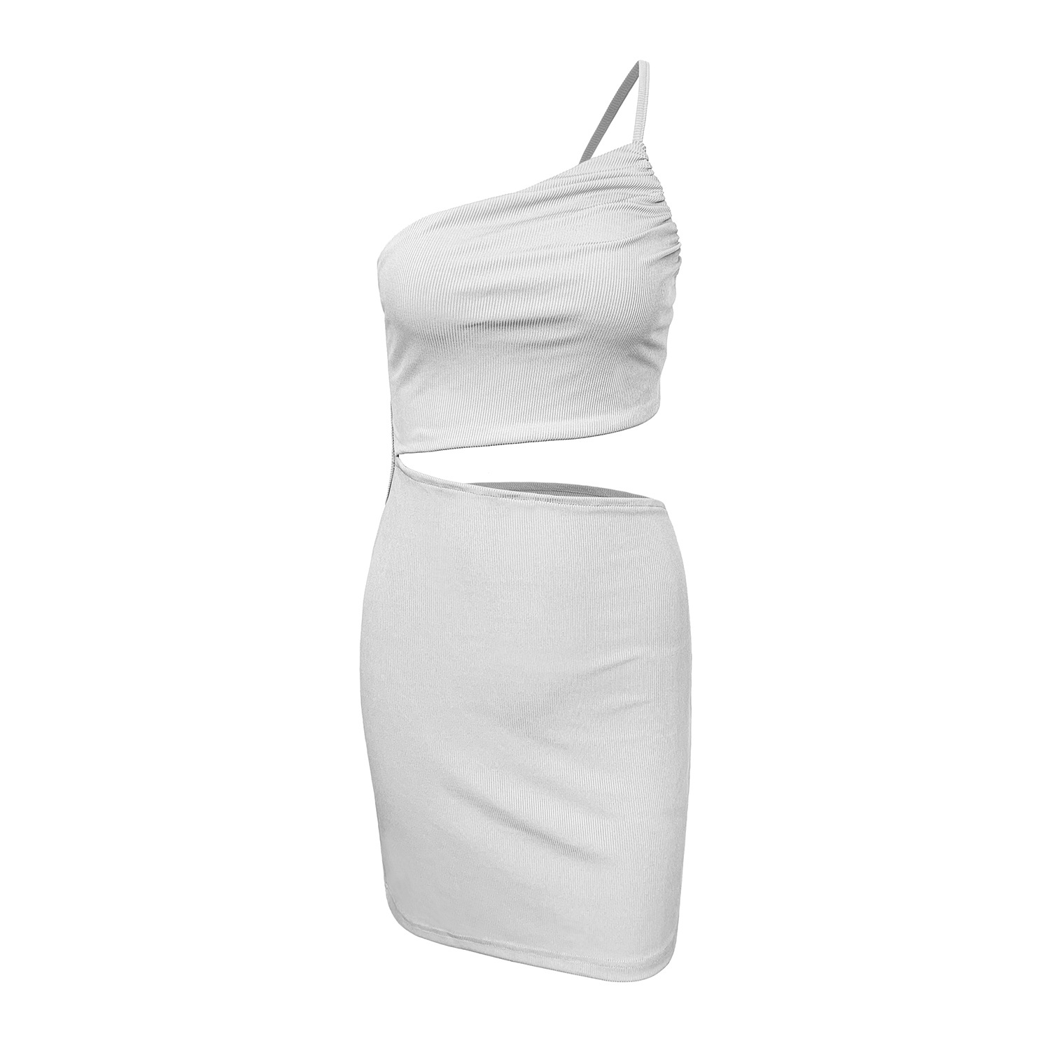 Bodycon mockaklänning med en axel