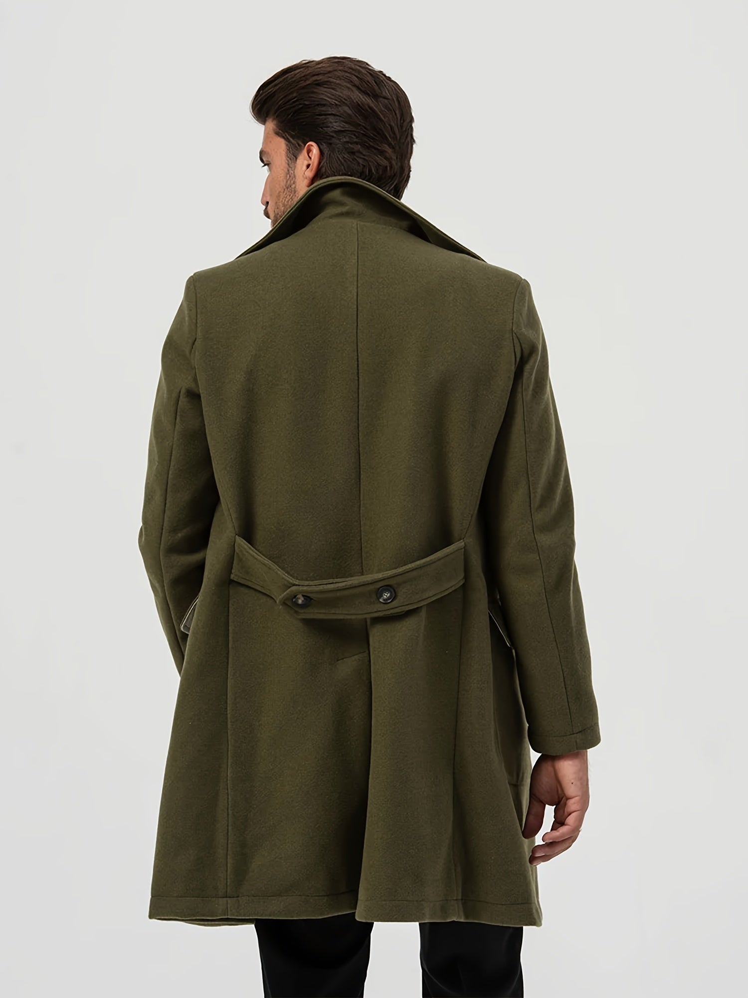 Grön trenchcoat för män