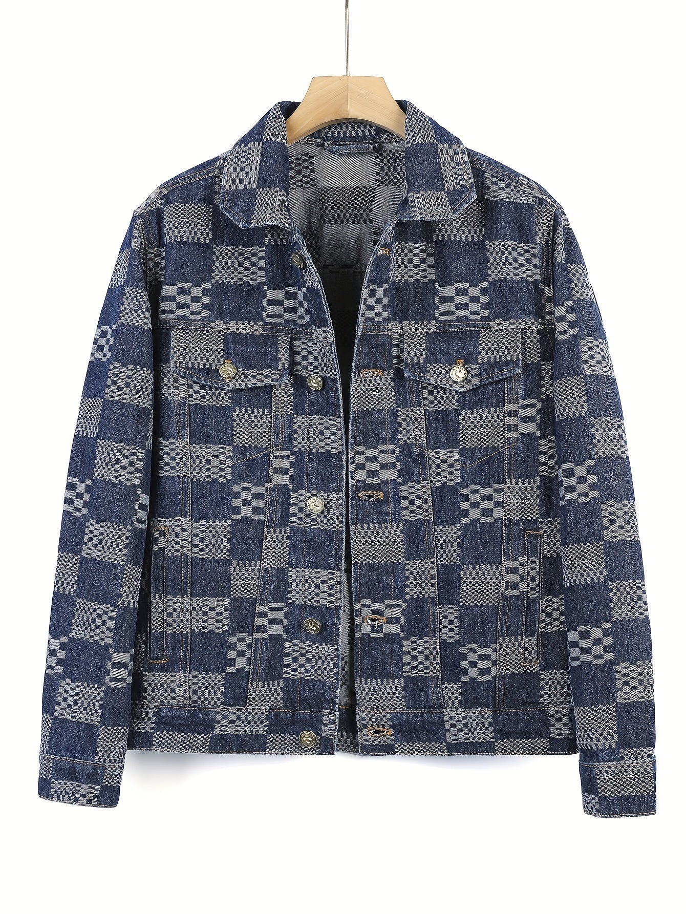 Jacquard jeansjacka