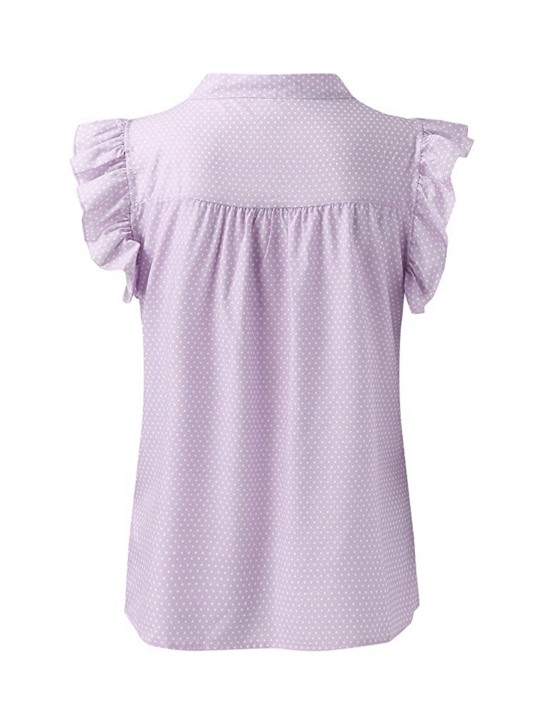 Blus med rosett med prickar