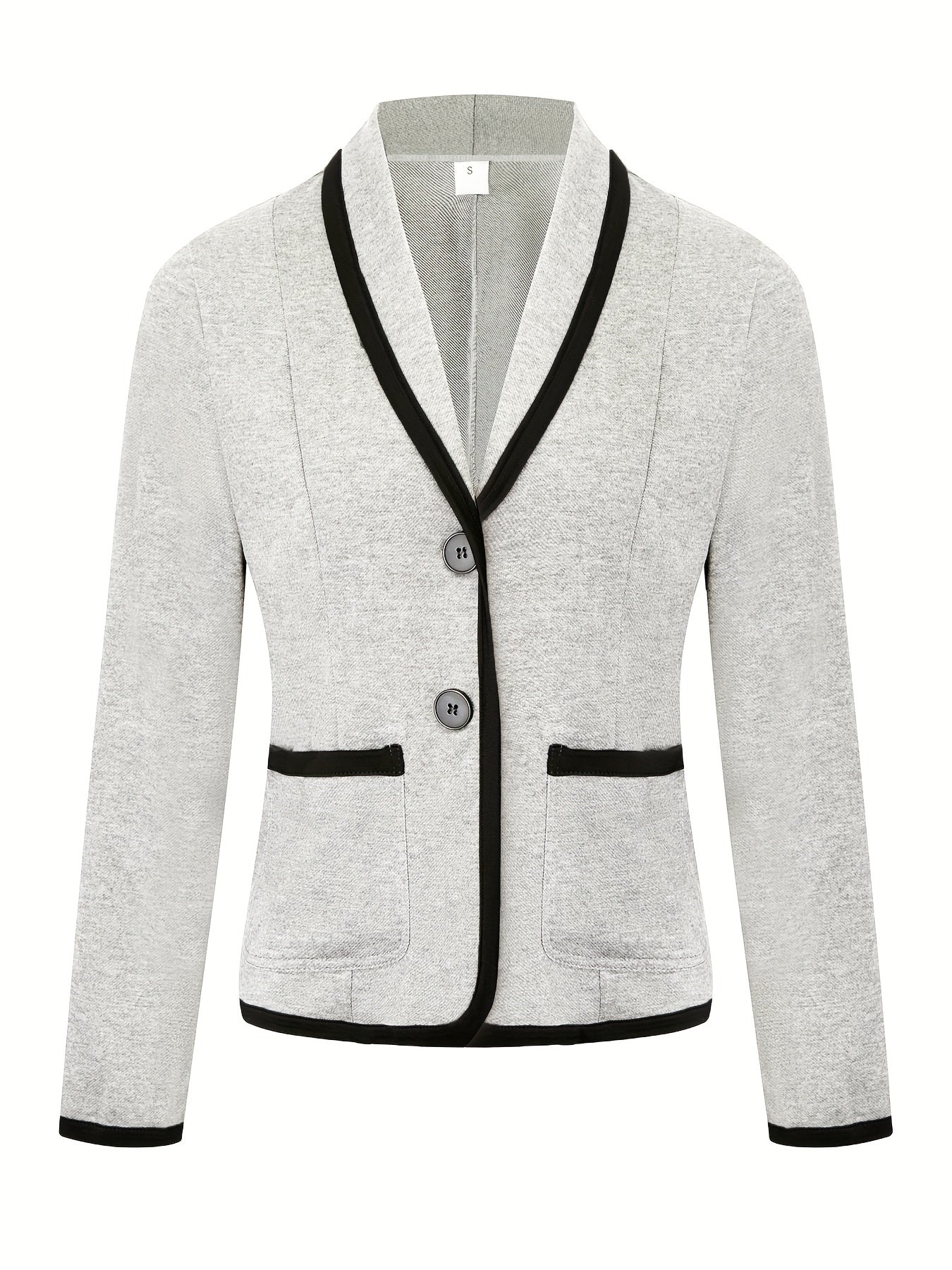 Blazer med sjalkrage och kontrasterande kant