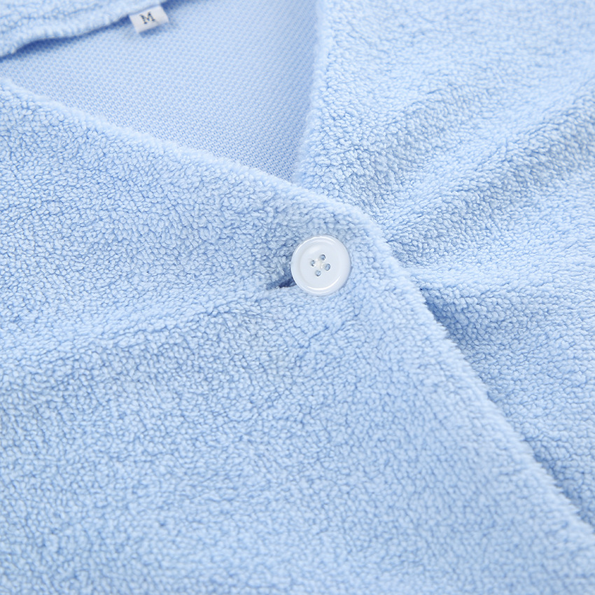 Blå  lå ngärmad ullpyjamas för kvinnor