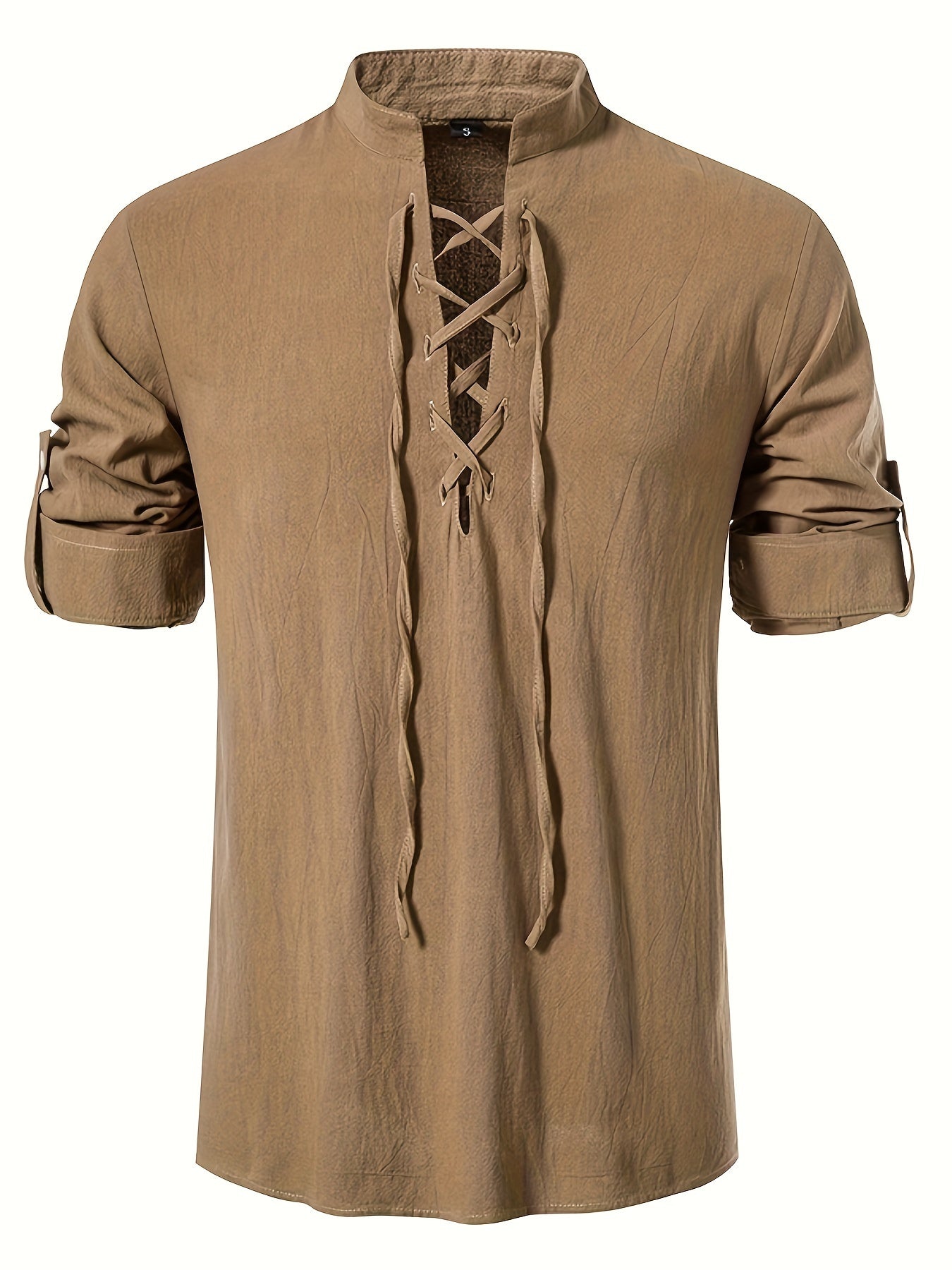 Casual Henley T-shirt med lå nga ärmar