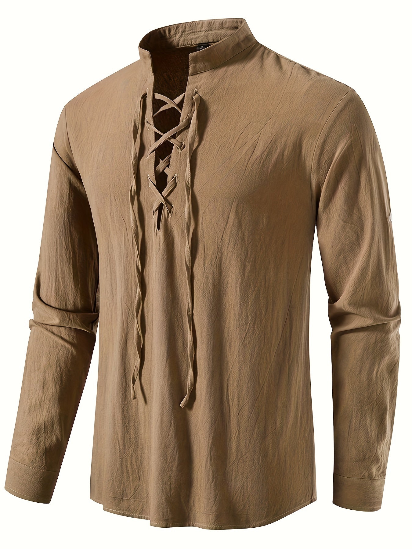 Casual Henley T-shirt med lå nga ärmar