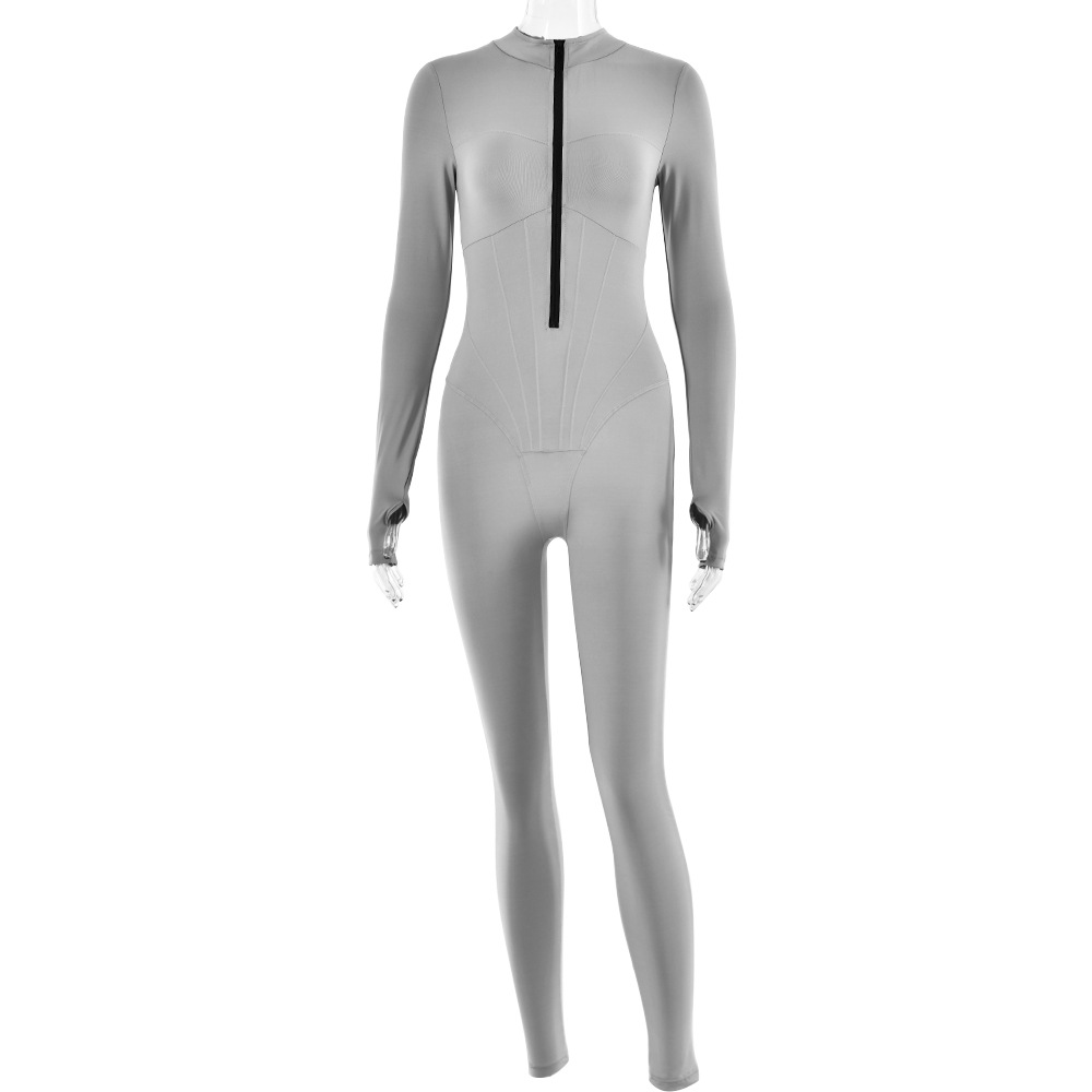 Tight jumpsuit med dragkedja