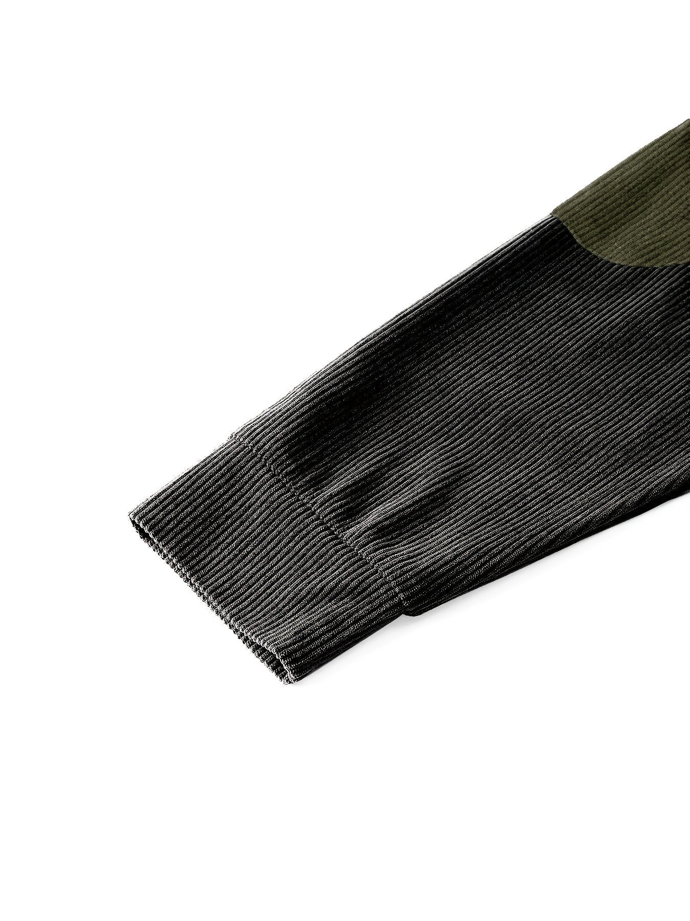 Ribbstickad vintage Henley skjorta med lå nga ärmar och stå krage