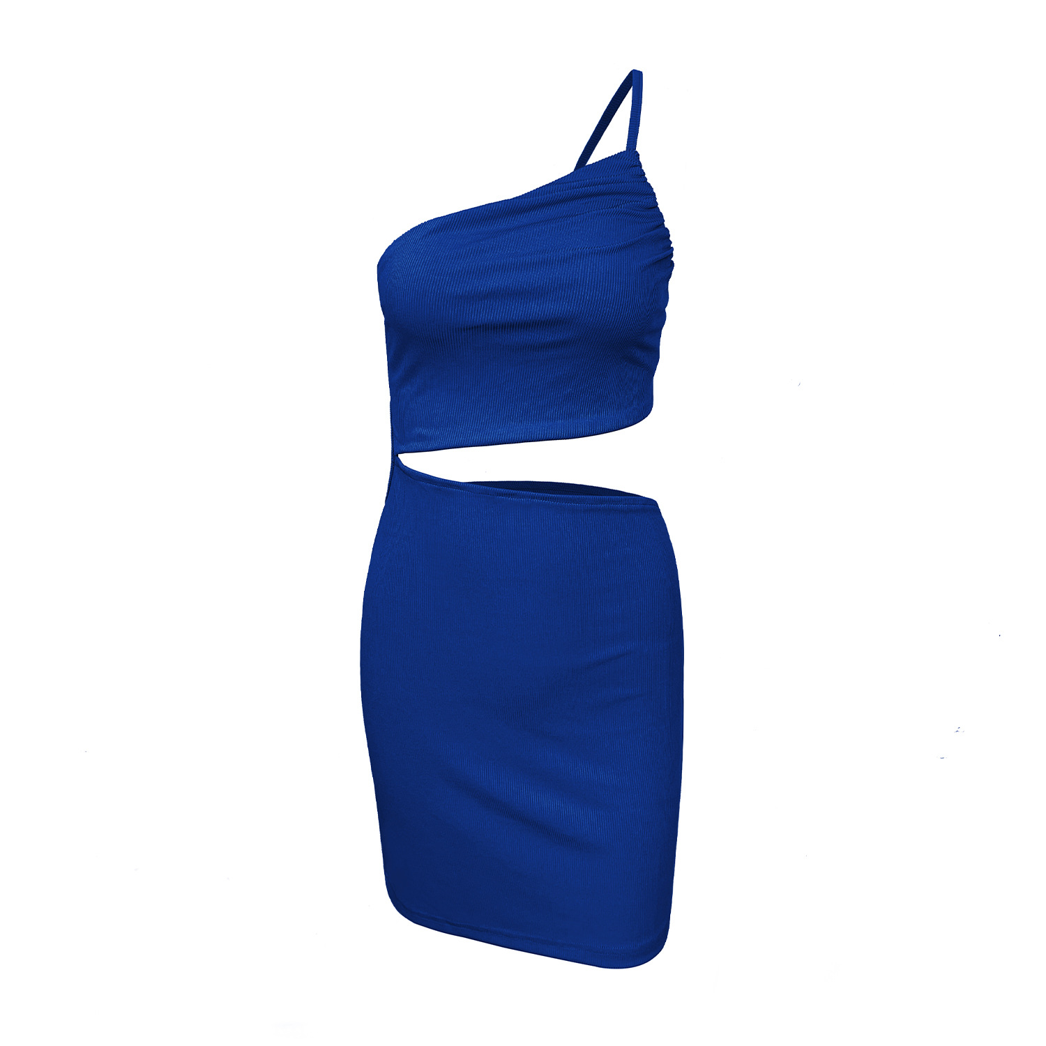 Bodycon mockaklänning med en axel