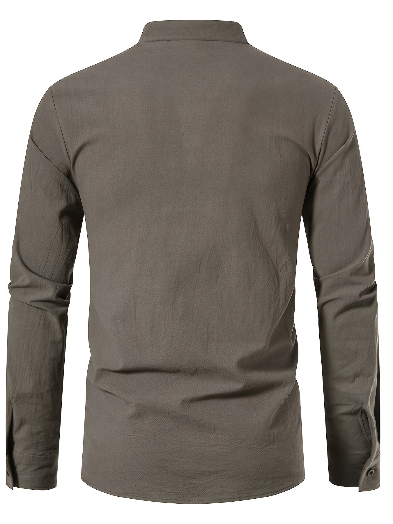 Casual Henley T-shirt med lå nga ärmar